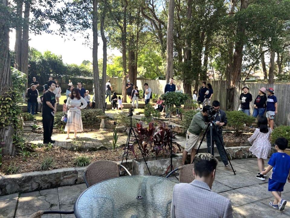 Buyers gathered for a residential property auction