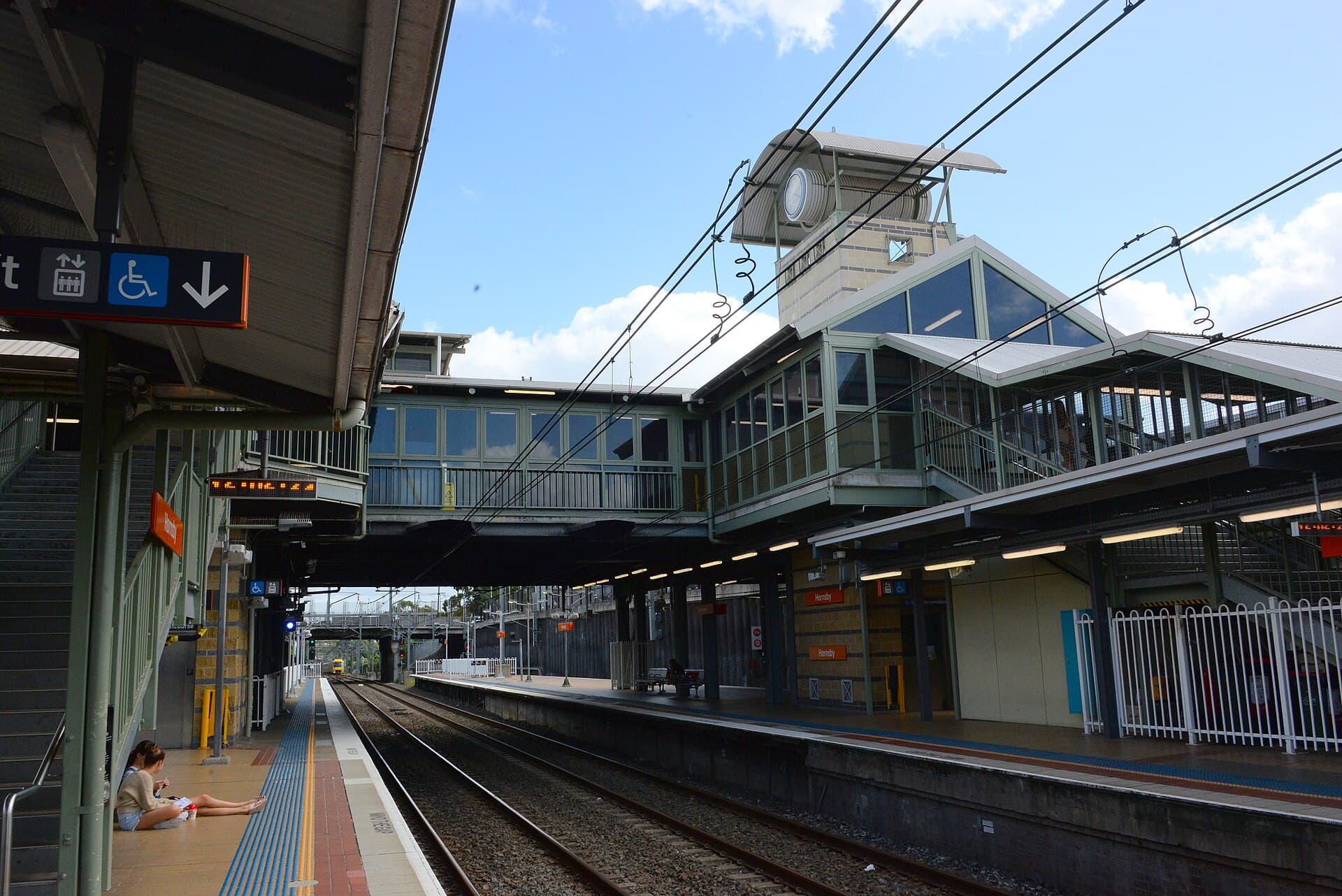 Hornsby railway station platforms and rail corridor