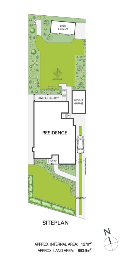 Site plan of the property